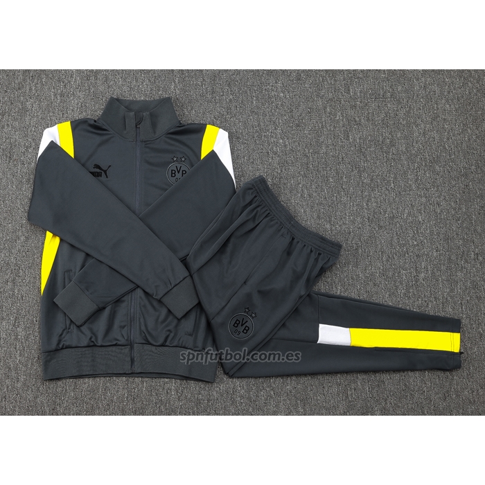 Chandal de Chaqueta del Borussia Dortmund 2023-2024 Gris